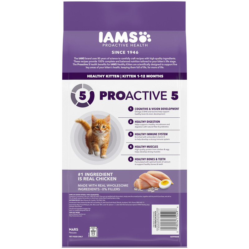 IAMS Proactive Health Healthy Kitten Dry Cat Food With Chicken, 3.5 lb. Bag