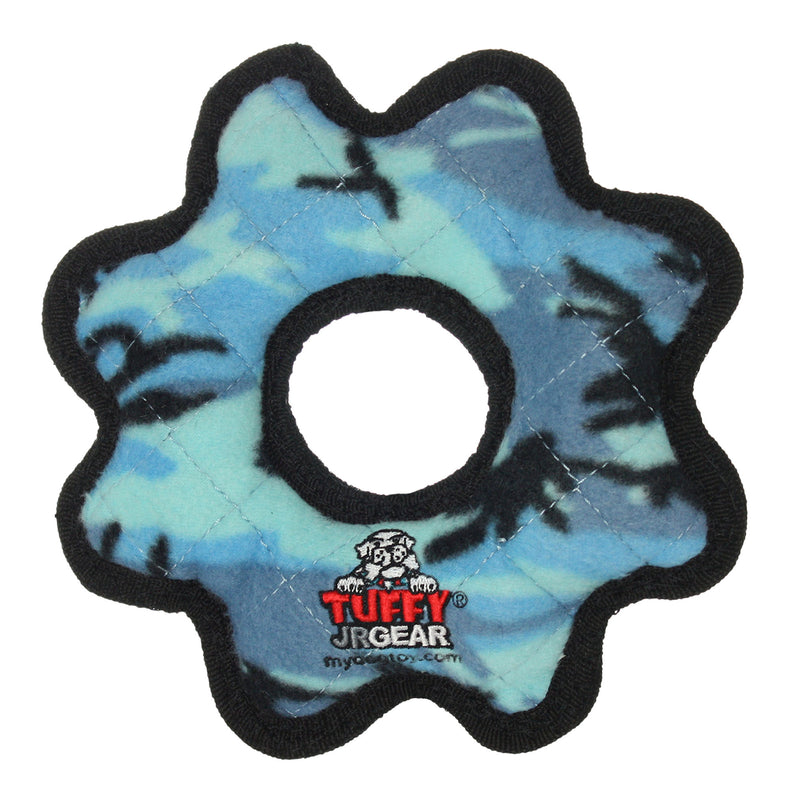 Tuffy Jr Gear Ring Camo Blue, Dog Toy