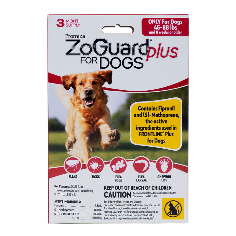 ZoGuard Plus for Dogs 45-88lb 3 Pack