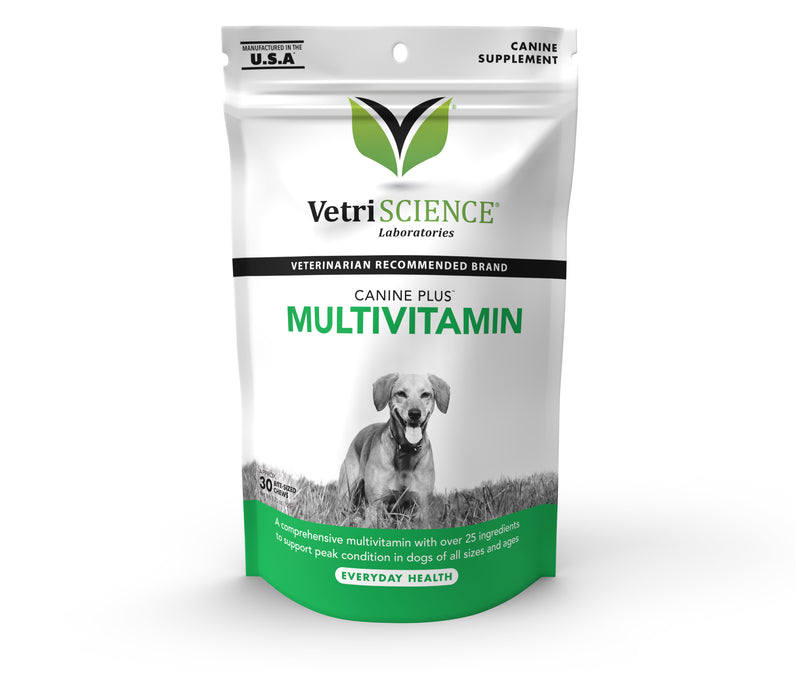 VetriScience Canine Plus Multivitamin for Dogs, Chew, Veggie Flavor 30 Count