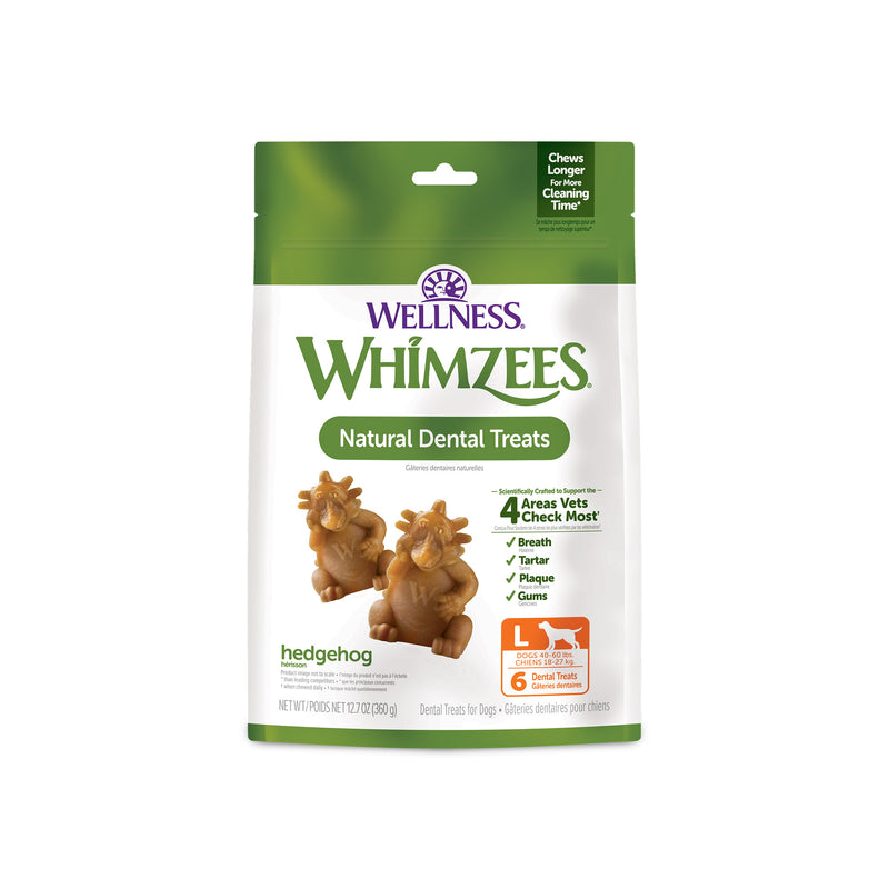 Whimzees Hedgehog Dental Chew Dog Treats, Large