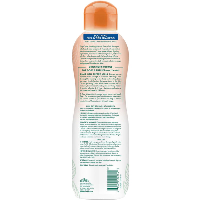 Tropiclean Natural Flea & Tick Shampoo Plus Soothing