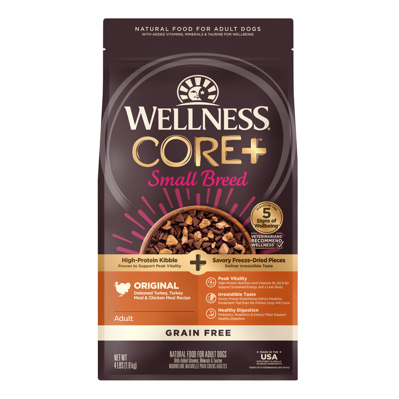 Wellness CORE RawRev Natural Small Breed Grain Free Original Turkey & Chicken with Freeze Dried Turkey Dry Dog Food