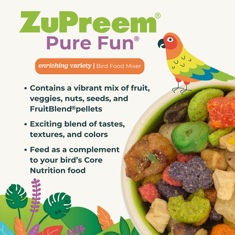 Zupreem Pure Fun Parrot & Conure Bird Food 2lb