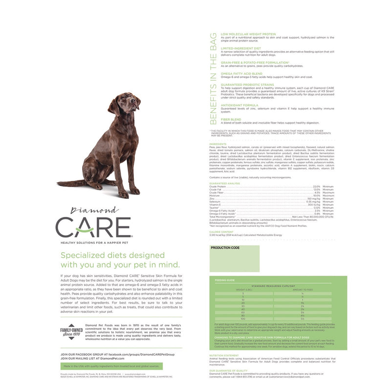 Diamond Care Adult Sensitive Skin Formula Dry Dog Food