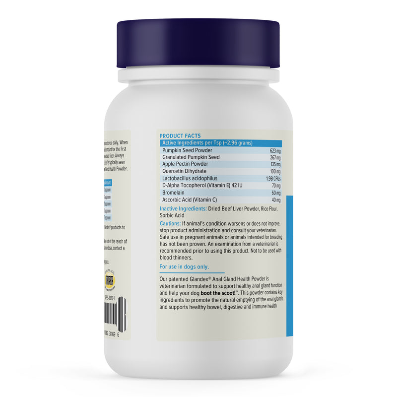 Vetnique Glandex for Dogs Anal Gland & Digestive Support Powder, Beef Flavor, 2.5 oz