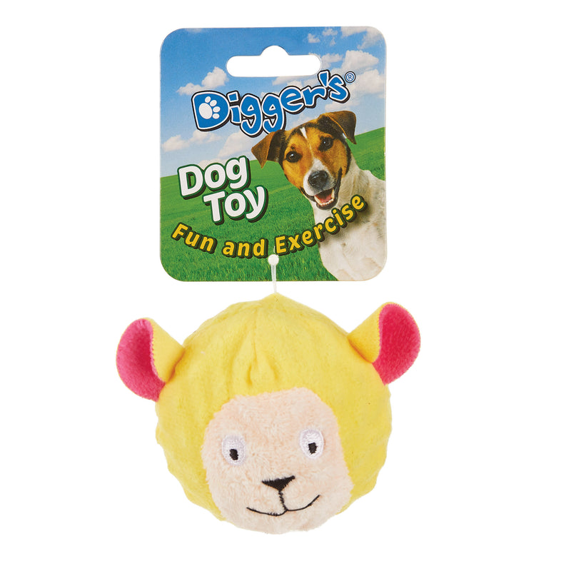 Boss Pet Latex Spike Ball W Plush Cover