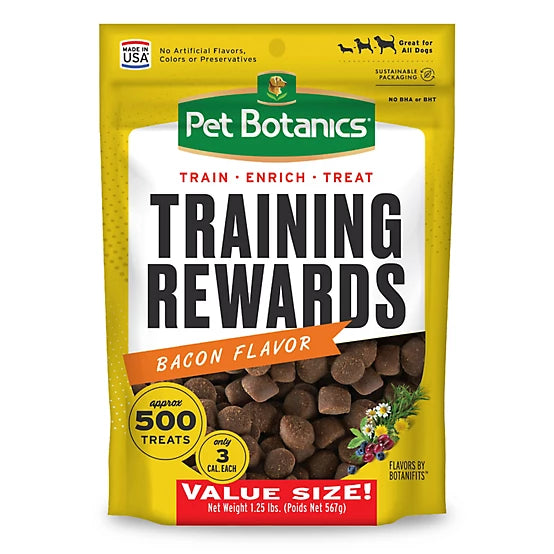 Pet Botanics Training Rewards Bacon Dog Treats, 20 oz.