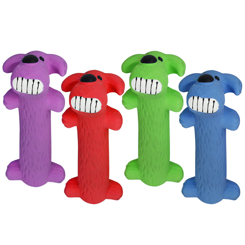 Multipet Loofa Latex Assorted Colors Dog Toy