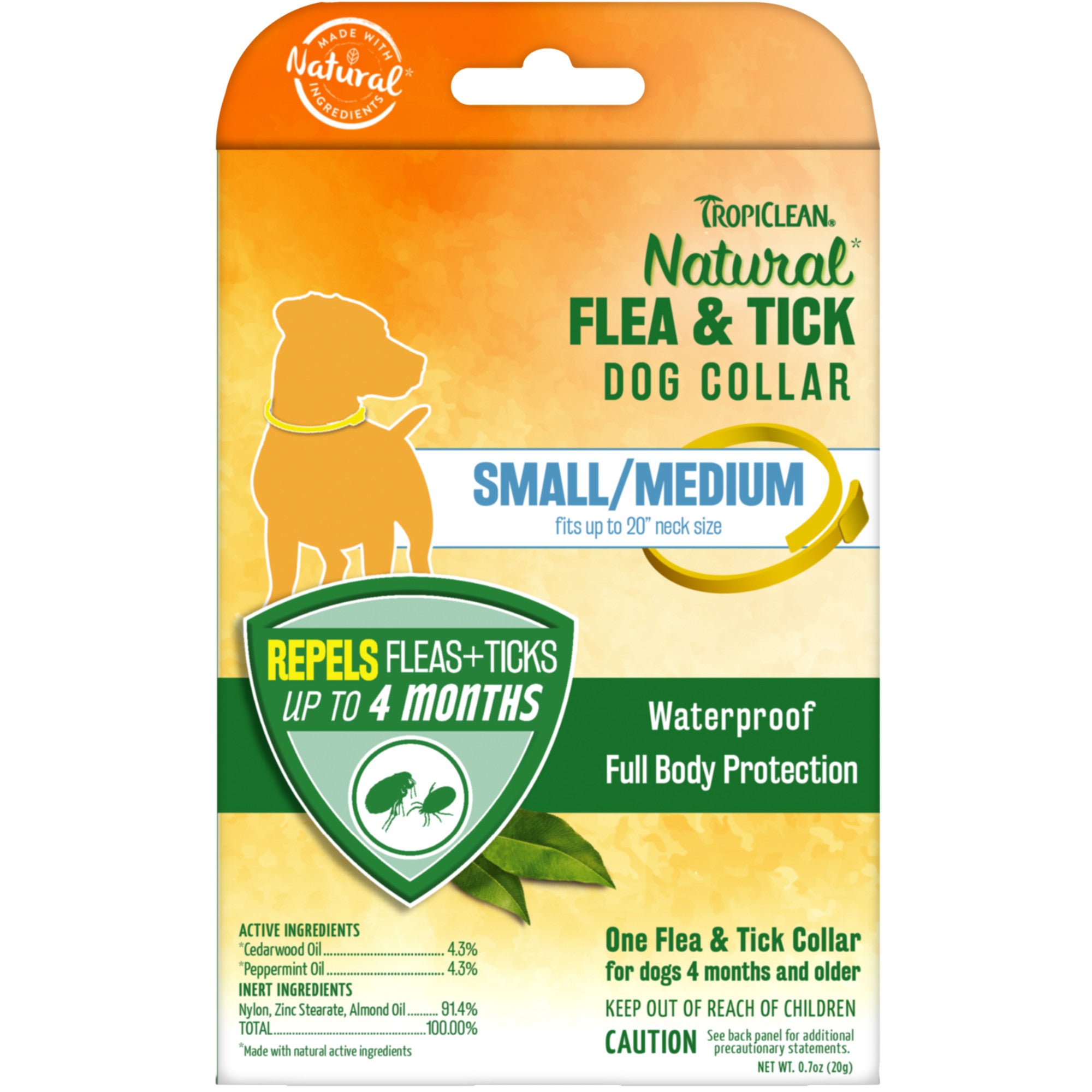 TropiClean Natural* Flea Tick Repellent Collar for Small Dogs
