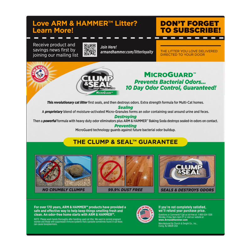 ARM & HAMMER Clump & Seal MicroGuard Cat Litter, 28lb