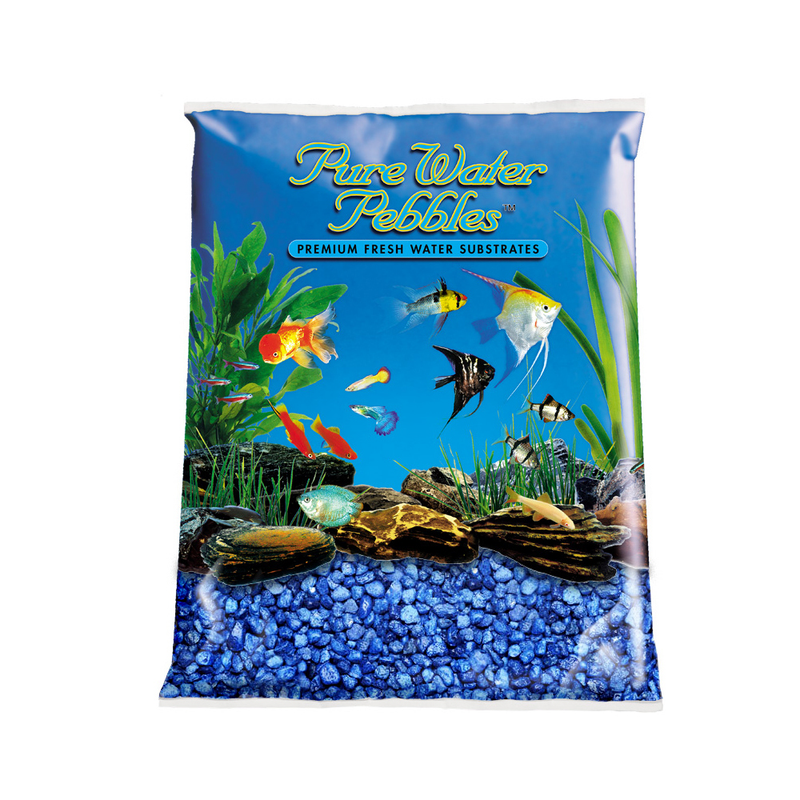 PURE WATER PEBBLES GRAVEL MARINE BLUE 25LB