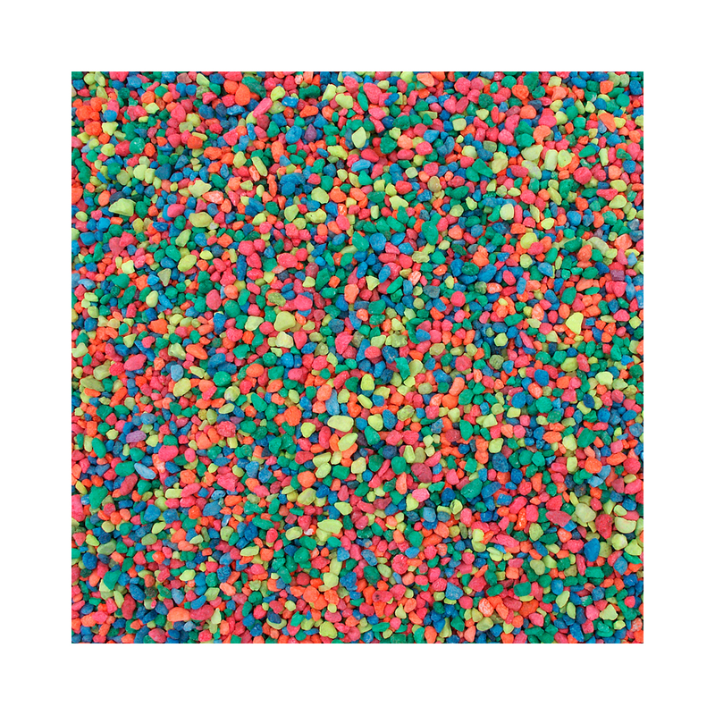 PURE WATER PEBBLES GRAVEL NEON RAINBOW 5LB