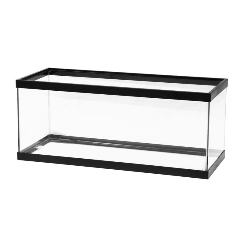 Aqueon Standard Glass Rectangle Aquarium Clear Silicone Black - 20 Gallon Long
