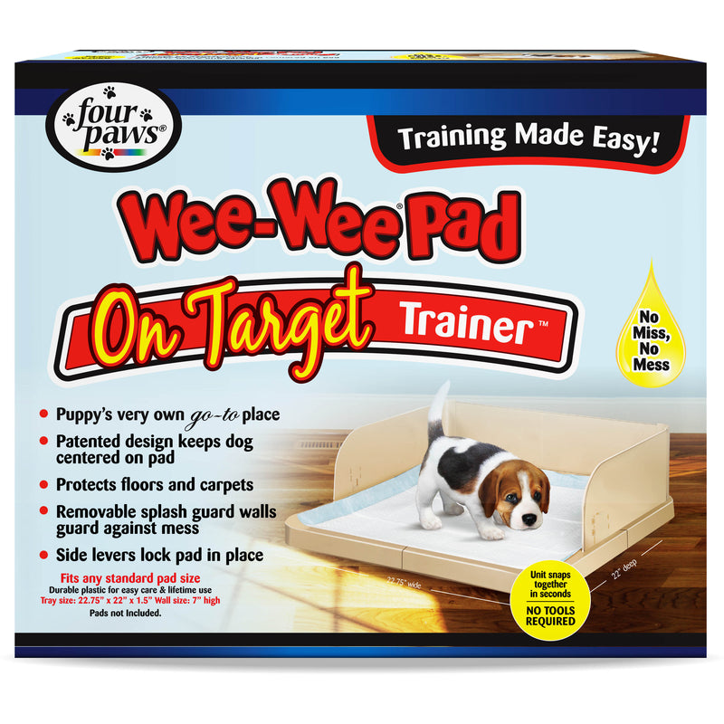 Four Paws Wee-Wee Pad On Target Trainer Dog and Puppy Training Tray Layer 1 Count