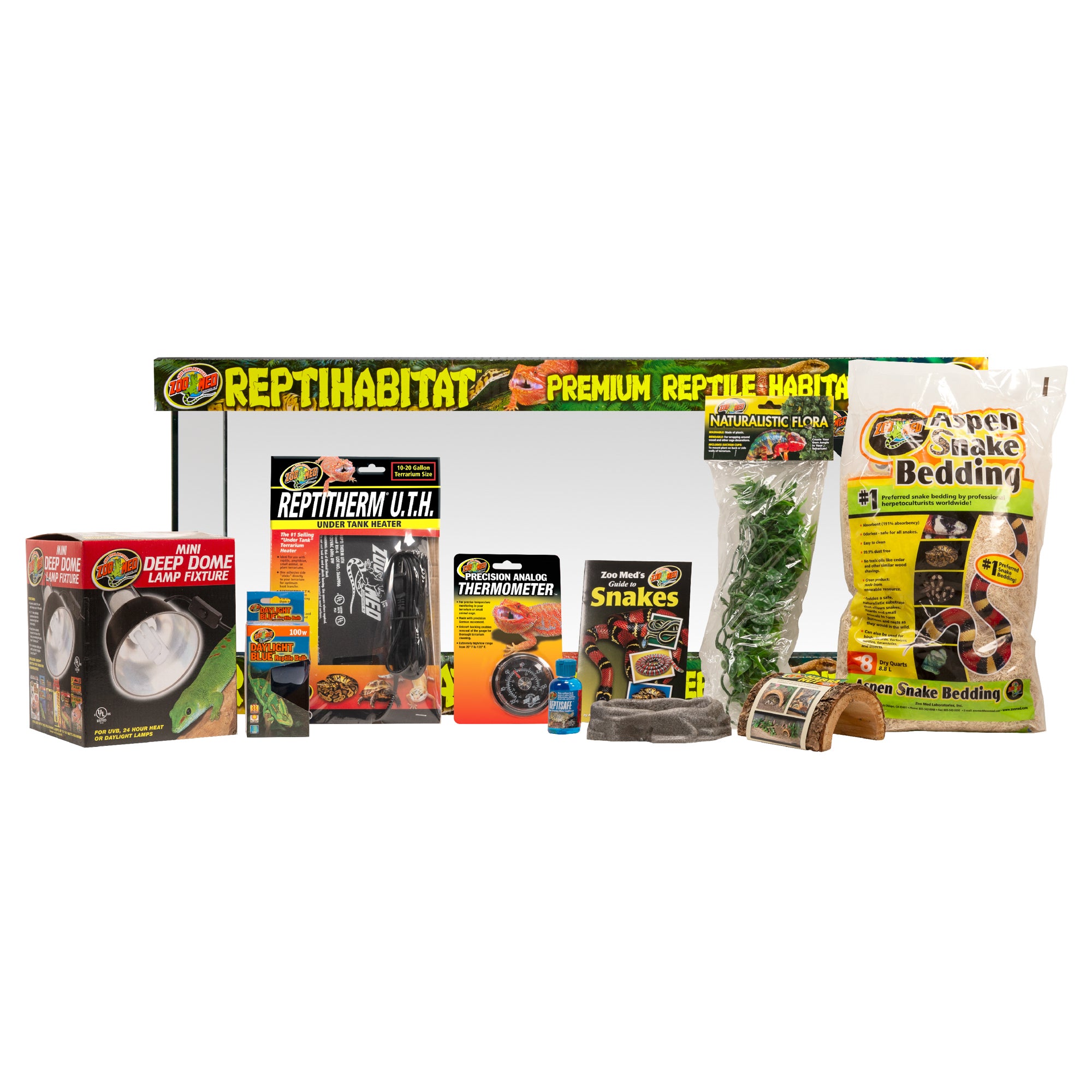 fish accessories safe for snake Zoo Med 20 Gallon ReptiHabitat Snake Kit