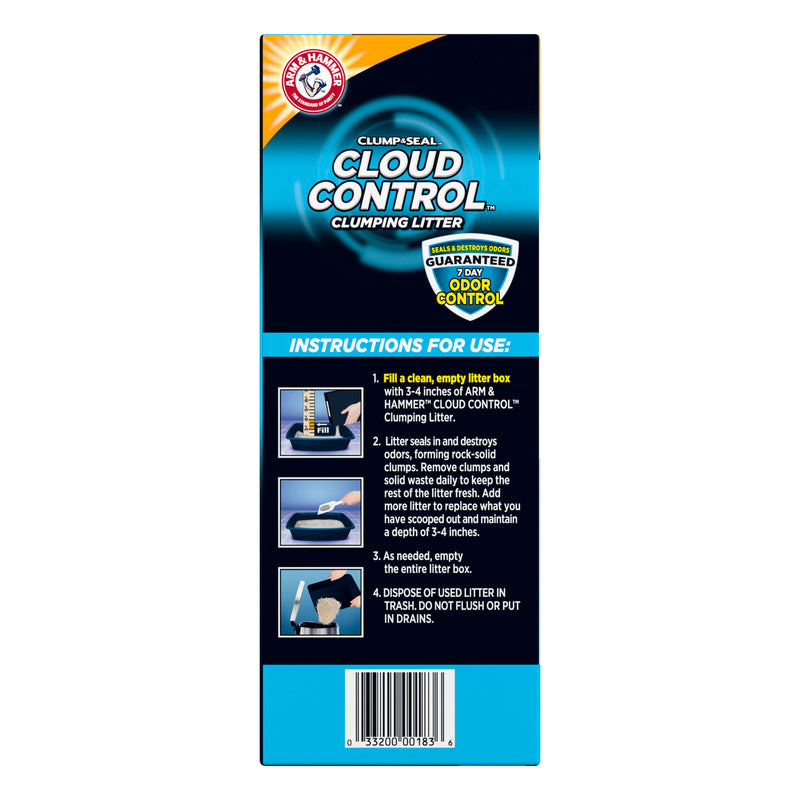 ARM & HAMMER Cloud Control Multi-Cat Clumping Cat Litter with Hypoallergenic Light Scent, 14 lb