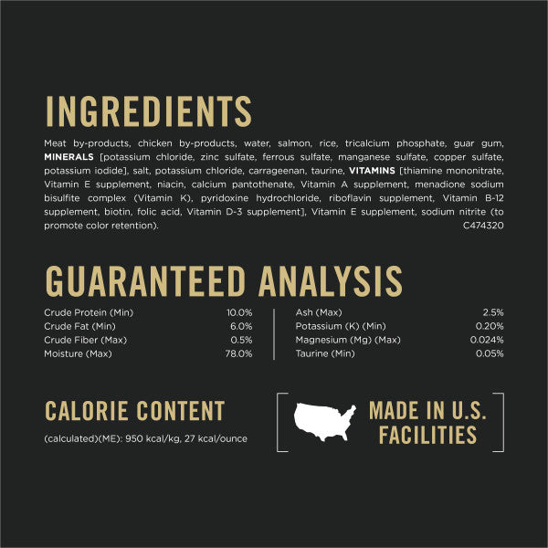 Purina Pro Plan Urinary Tract Health With Salmon Classic Wet Cat Food Pate - 3 oz. Pull-Top Can