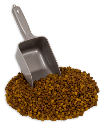 Stainless Steel Pet Food Scoop - 12 Oz (1.5 Cup) Capacity, Matte Finish, Portable