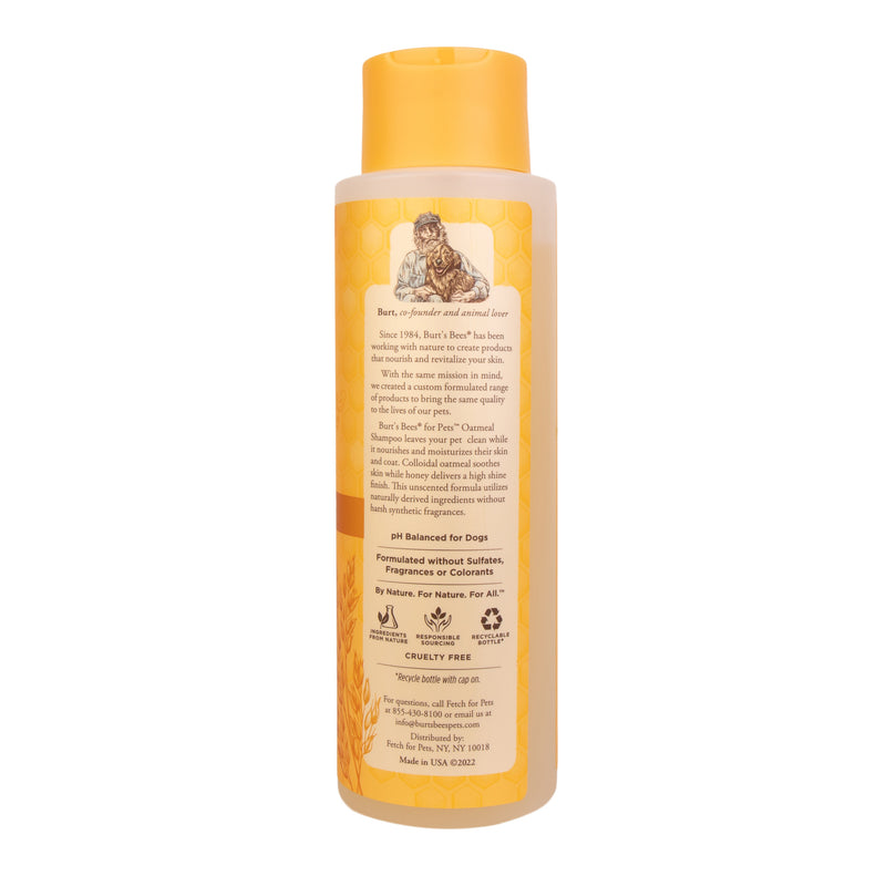 Burt's Bees for Pets Oatmeal Dog Shampoo with Colloidal Oat Flour and Honey, 95% Natural Origin Formulas, Shampoo for Dogs - Gentle Dog Shampoo, Best Dog Shampoo, 16 oz