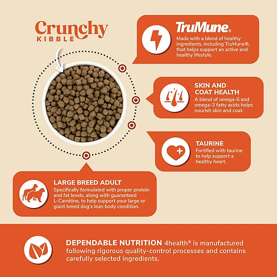 4health with Wholesome Grains Large Breed and Mobility Adult Chicken and Rice Formula Dry Dog Food, 45lb
