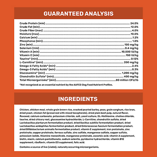 4health with Wholesome Grains Large Breed and Mobility Adult Chicken and Rice Formula Dry Dog Food, 45lb