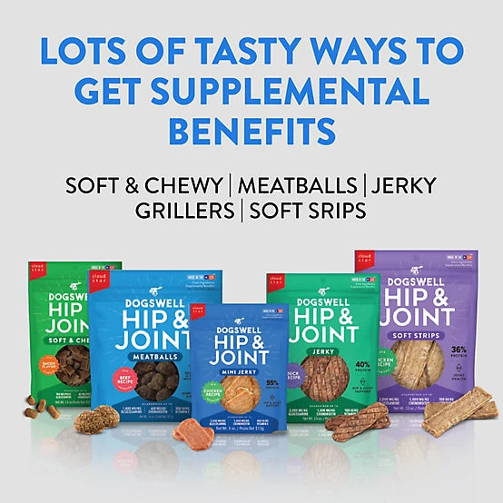 Dogswell Hip & Joint Jerky Treats, Chicken Recipe 12 oz