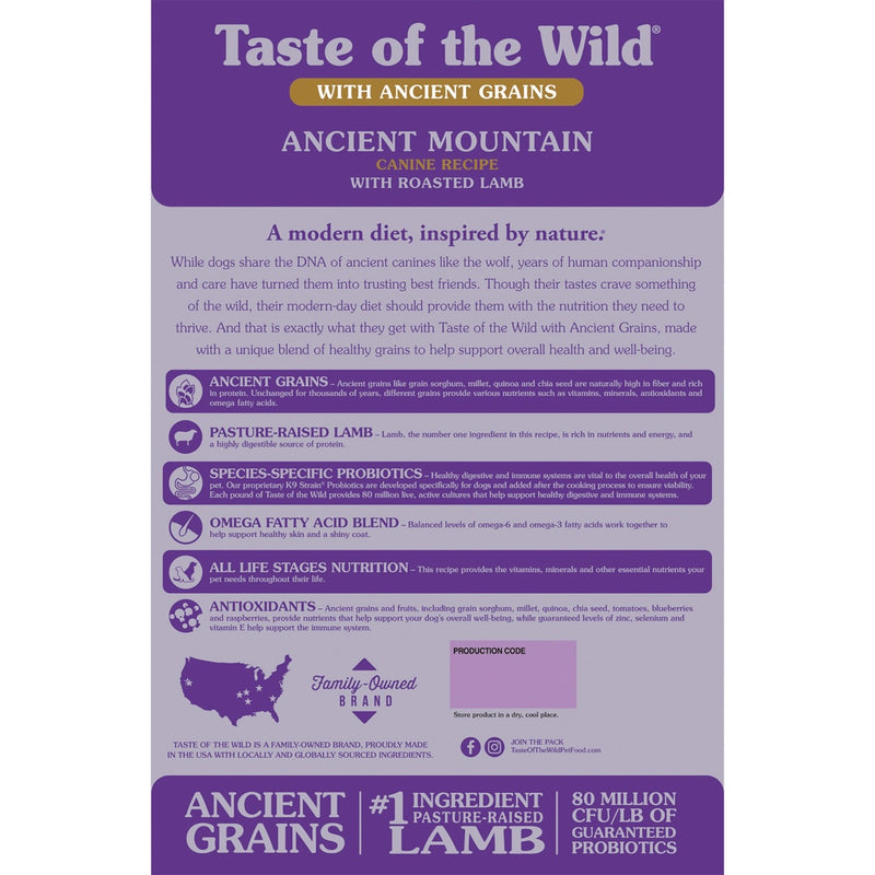 Taste of the Wild Ancient Mountain with Ancient Grains Dry Dog Food