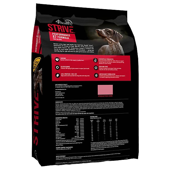 4health Strive All Life Stages Performance 87 Formula Dry Dog Food, 45 lb. Bag