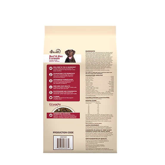 4health with Wholesome Grains Beef & Rice Formula Adult Dry Dog Food