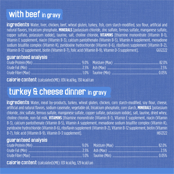 Purina Friskies Wet Cat Food Variety Pack, Shreds with Beef, Turkey and Cheese, Chicken and Salmon, and With Ocean Whitefish and Tuna - (40) 5.5 oz. Cans