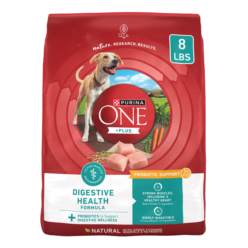 Purina One Plus Digestive Health Formula Dry Dog Food Natural with Added Vitamins, Minerals and Nutrients