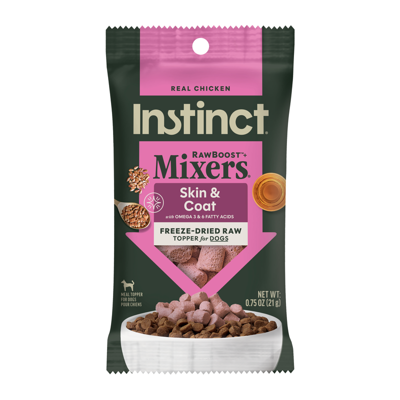Instinct Raw Boost Mixers Skin & Coat Health Freeze-Dried Dog Food Topper, 0.75 oz. Bag