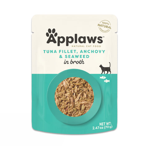 Applaws Cat Pouch 2.47oz Tuna with Whole Anchovy & Seaweed