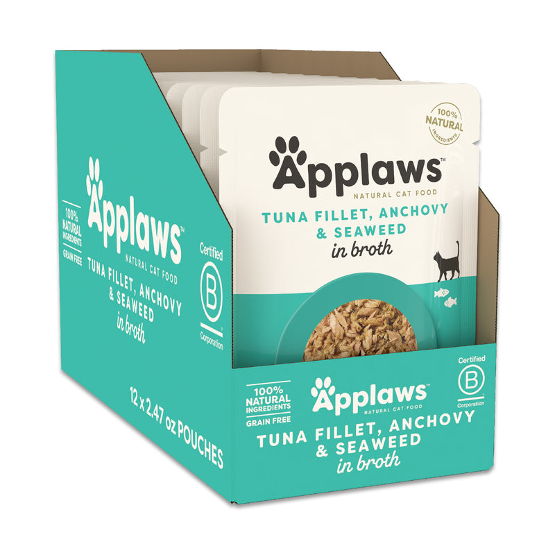 Applaws Cat Pouch 2.47oz Tuna with Whole Anchovy & Seaweed