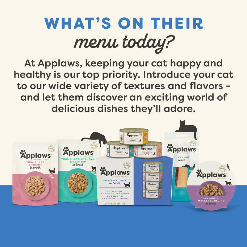 Applaws Cat Pouch 2.47oz Tuna Flakes with Sockeye Salmon in Gravy