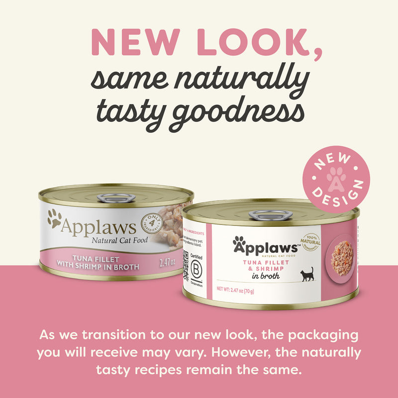 Applaws Cat Can 2.47oz Tuna with Shrimp