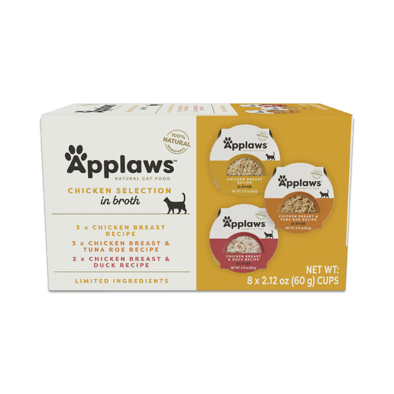 Applaws Cat Pot 8x2.12oz Multipack Chicken Selection in Broth