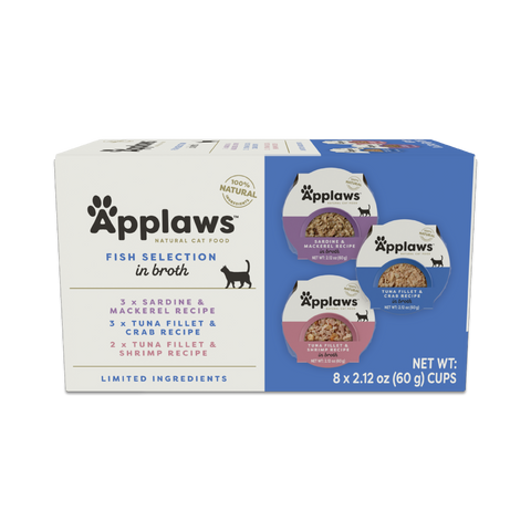 Applaws Cat Pot 8x2.12oz Multipack Fish Selection in Broth