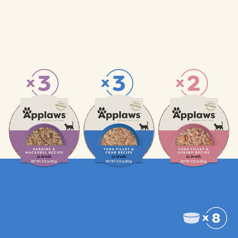 Applaws Cat Pot 8x2.12oz Multipack Fish Selection in Broth