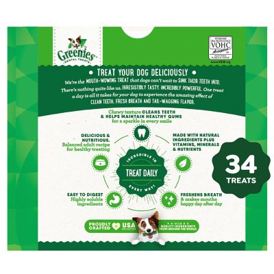 Greenies Dental Dog Treats for Large Dogs 50-100 lb.