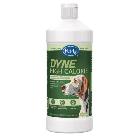 PetAg Dyne High Calorie Liquid Nutritional Supplement for Dogs & Puppies 8 weeks and Older, 32 oz.