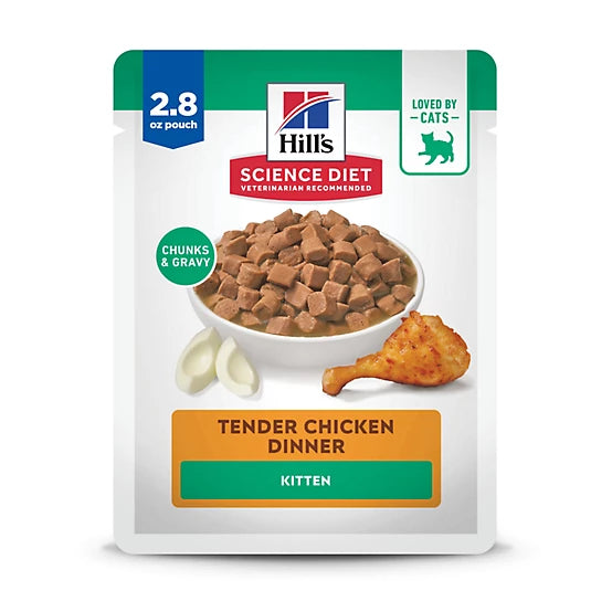 Hill's Science Diet Kitten Tender Chicken Dinner Wet Cat Food, 2.8 oz.