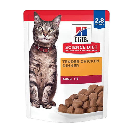 Hill's Science Diet Adult Tender Chicken Dinner Wet Cat Food, 2.8 oz.