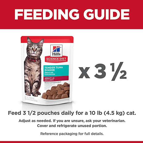 Hill's Science Diet Adult Tender Tuna Dinner Wet Cat Food, 2.8 oz