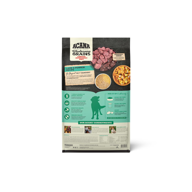 ACANA Wholesome Grains Lamb & Pumpkin 22.5lb