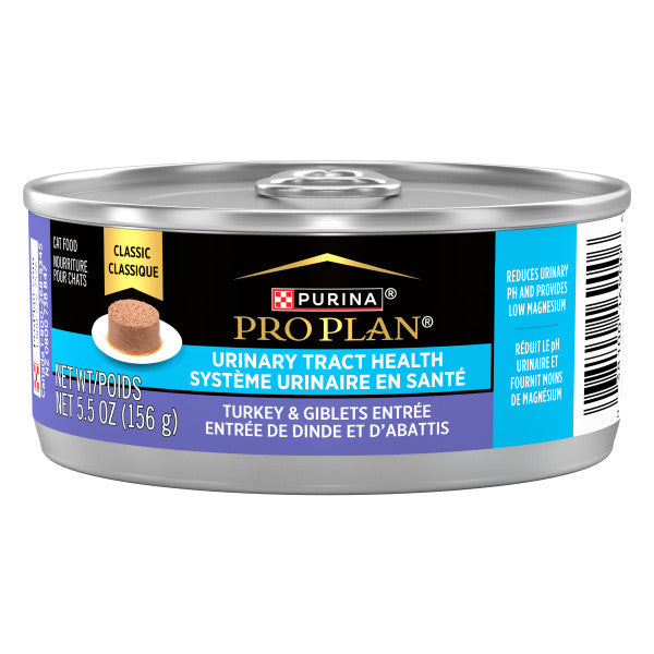 Purina Pro Plan Urinary Tract Health Turkey and Giblets Entree Classic Wet Cat Food Pate - 5.5 oz. Can