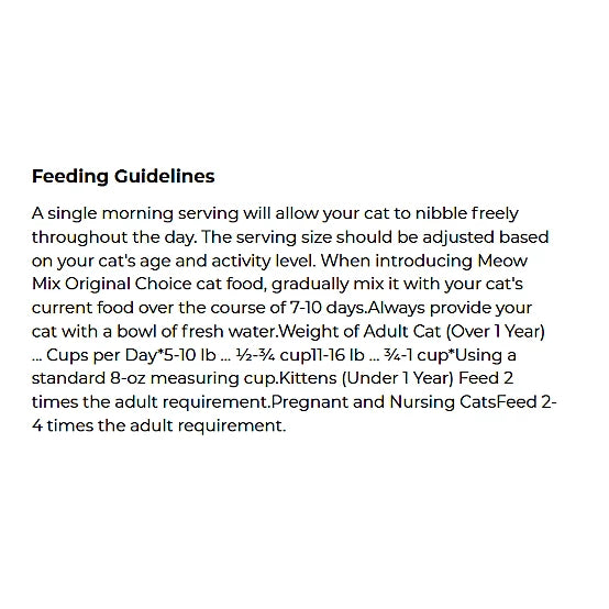 Meow Mix Original Choice Adult Ocean Fish, Chicken, Salmon and Turkey Recipe Dry Cat Food, 6.3lb