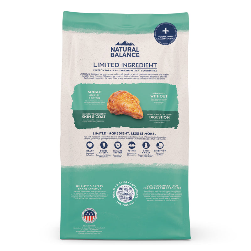 Natural Balance Limited Ingredient Grain Free Dry Dog Food, Chicken & Sweet Potato Recipe, 12 lbs.