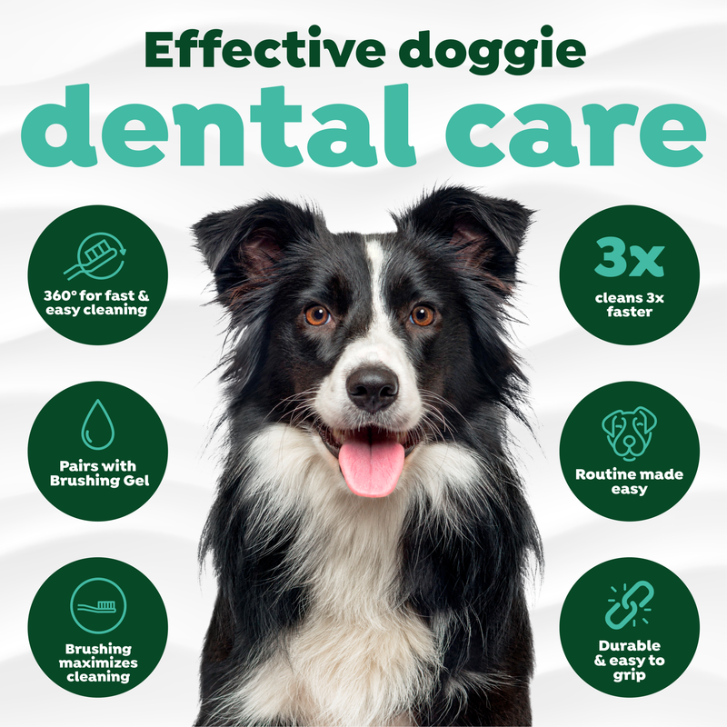 TropiClean Fresh Breath Triple Flex Toothbrush for Large Dogs